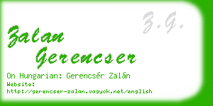 zalan gerencser business card